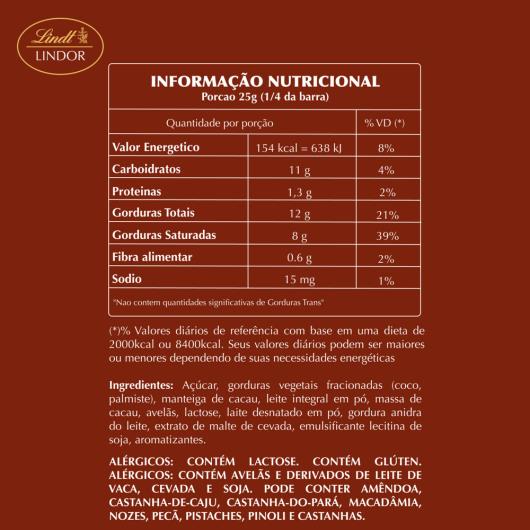 Chocolate Lindt Lindor Singles Ao Leite com Avelã 100g - Imagem em destaque