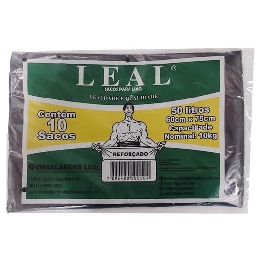 Saco Lixo Leal Preto 50L 10 Unidades Cada - Imagem em destaque