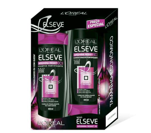 Kit Elséve Shampoo 400ml + Condicionador 400ml Arginina Resist x3 Preço Especial - Imagem em destaque