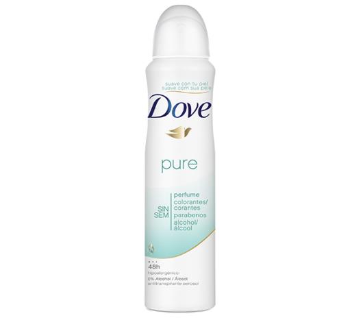 Desodorante Dove antitranspirante aerosol pure 169ml - Imagem em destaque
