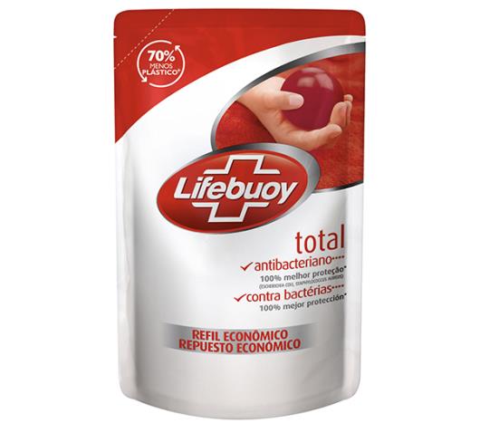 Refil Lifebuoy sabonete líquido para as mãos total 220ml - Imagem em destaque