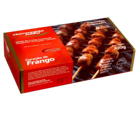 Espetinho de coração Jundiaí de frango temperado 430g - Imagem em destaque