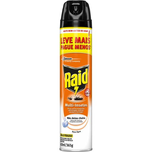 Inseticida Raid Multi-insetos Spray Base Água Leve Mais Pague Menos 420ml - Imagem em destaque