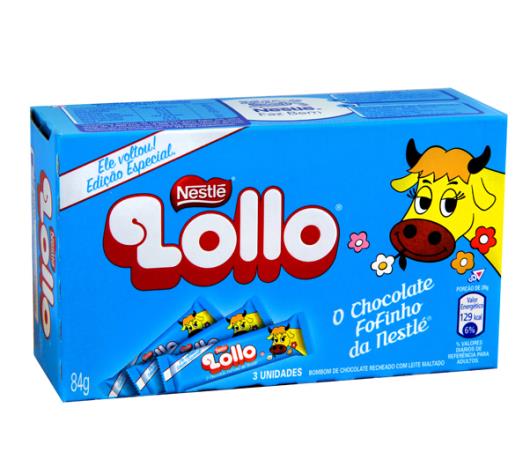 Chocolate Nestlé lollo 3 unidades 84g - Imagem em destaque