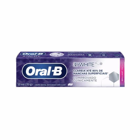 Creme Dental Oral-B 3D White Brilliant Fresh 70g - Imagem em destaque