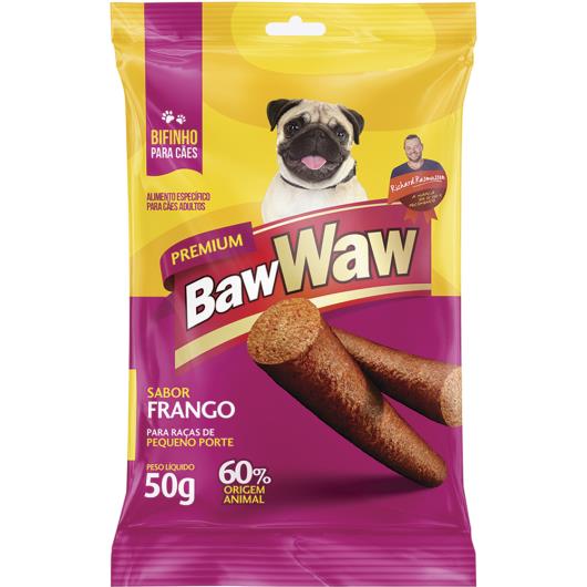 Bifinho de frango Baw Waw para cães raças pequenas 50g - Imagem em destaque