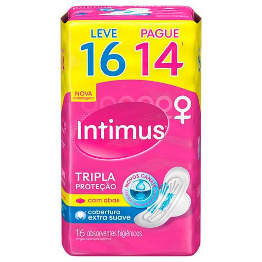 Absorvente Intimus Tripla Proteção Suave com Abas Leve 16 Pague 14 - Imagem em destaque