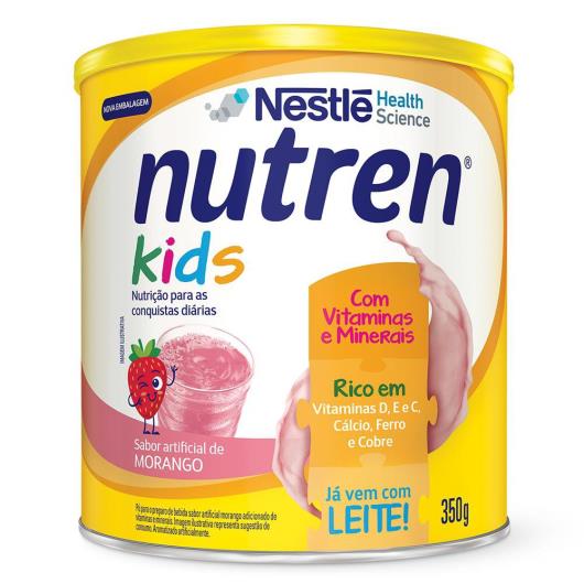Suplemento Alimentar NUTREN KIDS Morango 350g - Imagem em destaque