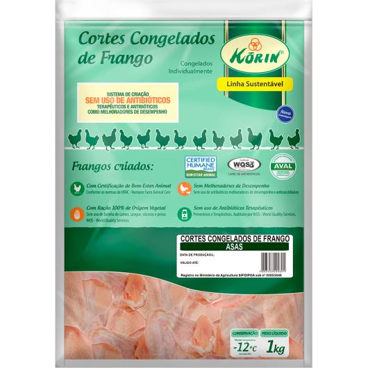 Corte de frango Korin asas congeladas 1kg - Imagem em destaque