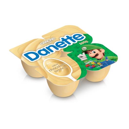 Sobremesa Danette Chocolate Branco 360g 4 unidades - Imagem em destaque