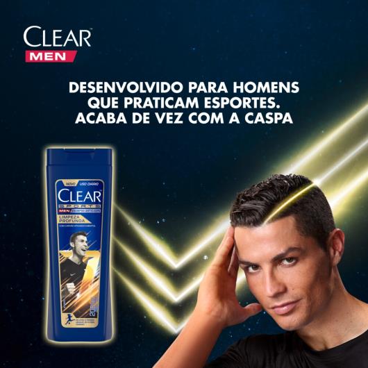 Shampoo Anticaspa Clear Men Sports Limpeza Profunda 200 ml - Imagem em destaque