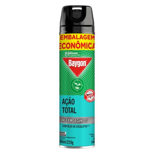 Inseticida Baygon  Ação Total Óleo de Eucalipto Frasco 360ml Spray Embalagem Econômica - Imagem em destaque