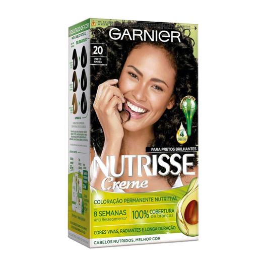 Garnier Nutrisse Coloração de Cabelo Creme Preto Amora 20 - Imagem em destaque