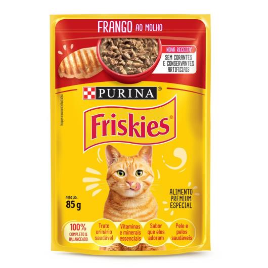 Ração Úmida FRISKIES Gatos Adultos Frango ao molho 85g - Imagem em destaque