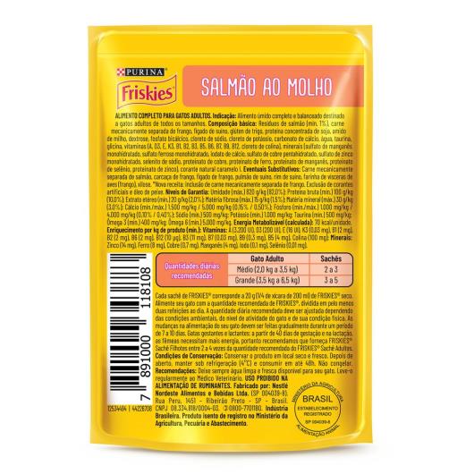 Ração Úmida Gatos Adultos FRISKIES Salmão ao Molho 85g - Imagem em destaque