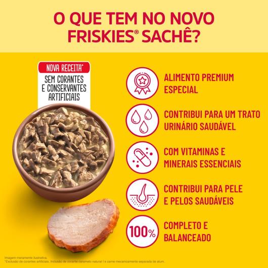 Ração Úmida FRISKIES Gatos Adultos Peru ao molho 85g - Imagem em destaque