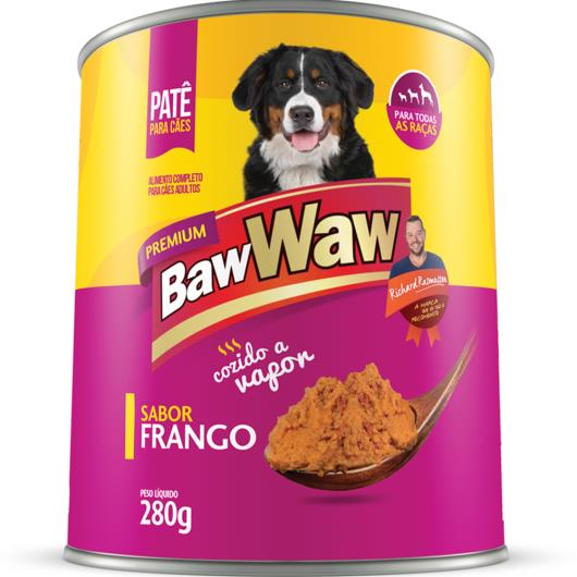 Alimento para cães Baw Waw adultos Frango lata 280g - Imagem em destaque