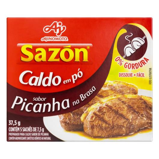 Caldo em Pó Picanha na Brasa Sazón Caixa 37,5g 5 Unidades - Imagem em destaque