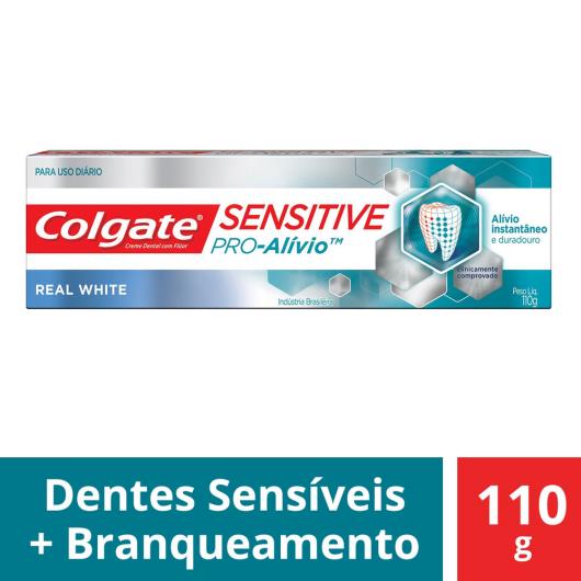 Creme Dental Colgate Sensitive Pro-Alívio Real White 110g - Imagem em destaque