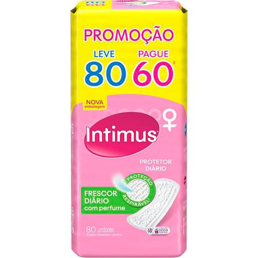 Protetor Diário INTIMUS Frescor Diário c/ Perfume - 80 unidades - Imagem em destaque
