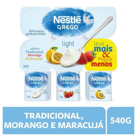 Iogurte Grego Nestlé Light 3 Sabores 540g - Imagem em destaque