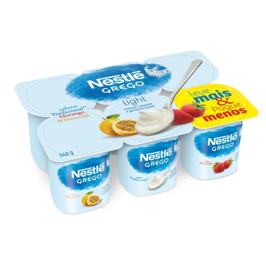 Iogurte Grego Nestlé Light 3 Sabores 540g - Imagem em destaque