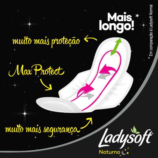 ABSORVENTE FEMININO LADYSOFT NORMAL NOTURNO SUAVE COM ABAS 8 UNIDADES - Imagem em destaque