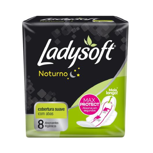 ABSORVENTE FEMININO LADYSOFT NORMAL NOTURNO SUAVE COM ABAS 8 UNIDADES - Imagem em destaque