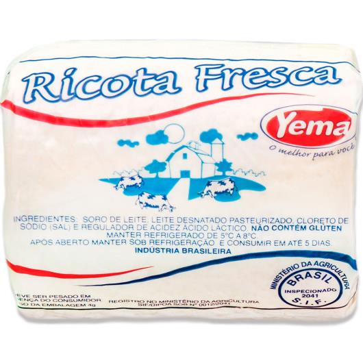 Queijo Yema Ricota Fresca peça 450g - Imagem em destaque