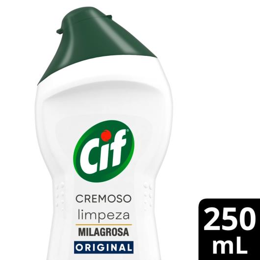 Saponáceo CIF Cremoso Limpeza Milagrosa remove 100% da sujeira 250ml - Imagem em destaque