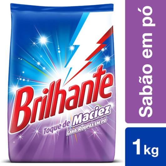 Lava roupas em pó Brilhante toque de maciez sachê 1kg - Imagem em destaque