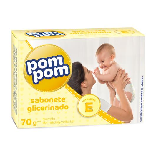 Sabonete Infantil Barra Glicerinado Pom Pom Caixa 70g - Imagem em destaque