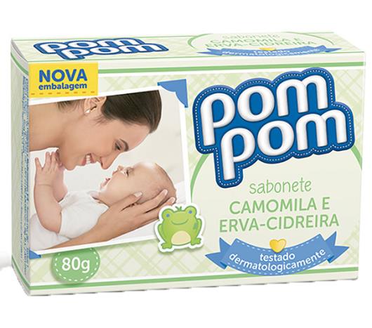 Sabonete Pompom infantil camomila/erva cidreira 80g - Imagem em destaque