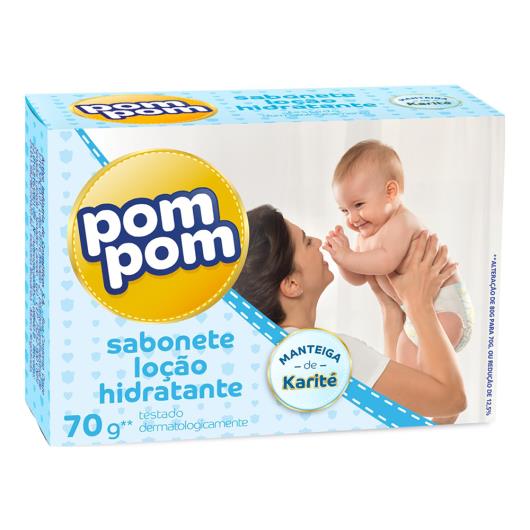 Sabonete Infantil Barra Loção Hidratante Manteiga de Karité Pom Pom Caixa 70g - Imagem em destaque