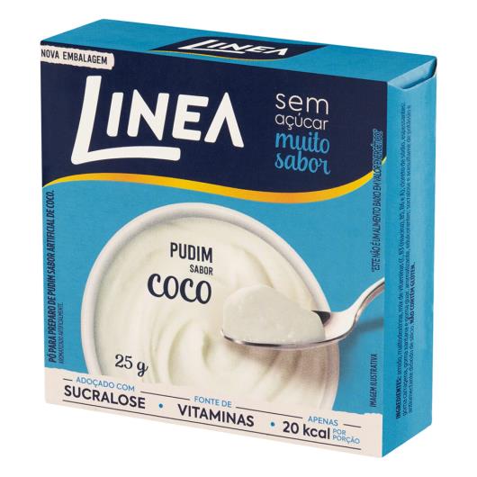 Mistura em pó para pudim Linea sabor coco zero açúcar 25g - Imagem em destaque