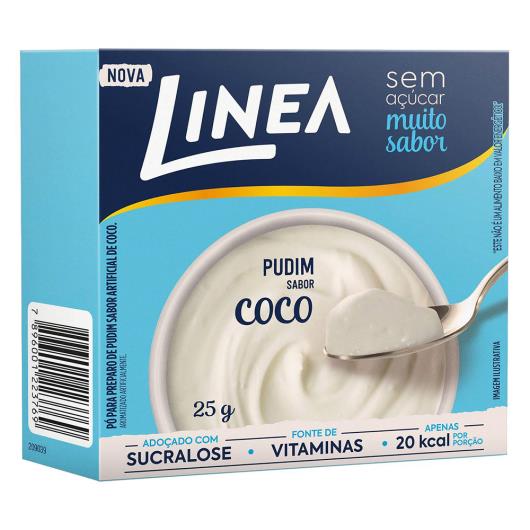 Mistura em pó para pudim Linea sabor coco zero açúcar 25g - Imagem em destaque