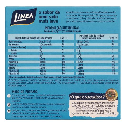 Mistura em pó para pudim Linea sabor coco zero açúcar 25g - Imagem em destaque