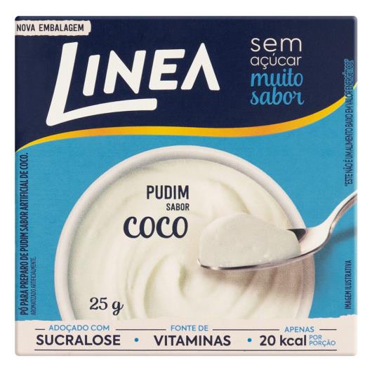 Mistura em pó para pudim Linea sabor coco zero açúcar 25g - Imagem em destaque