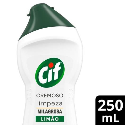 CIF Cremoso Limpeza Milagrosa Limão para casa 250 ml - Imagem em destaque