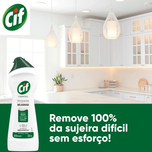 CIF Cremoso Limpeza Milagrosa Limão para casa 250 ml - Imagem em destaque