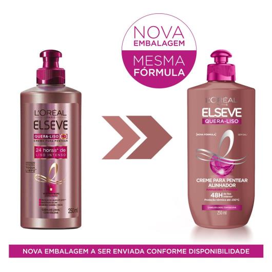 Creme para pentear Elseve quera liso MQ 250ml - Imagem em destaque