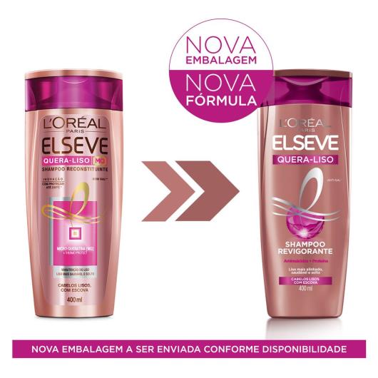 Shampoo Elseve quera liso MQ reconstituinte 400ml - Imagem em destaque