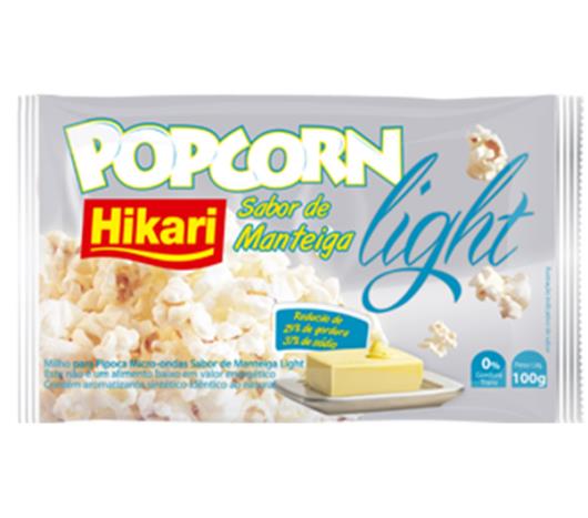 Milho de pipoca Hikari para microondas sabor manteiga light 100g - Imagem em destaque