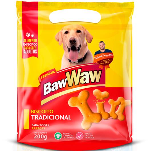 Petisco para cães Baw Waw biscoito tradicional 200g - Imagem em destaque