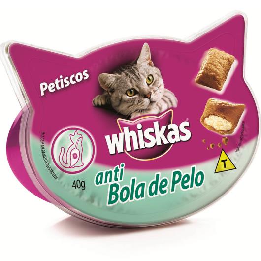 Petisco para gatos Whiskas Temptations anti bola de pelo 40g - Imagem em destaque
