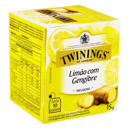 Chá Limão com Gengibre Twinings Infusions Caixa 15g 10 Unidades - Imagem em destaque