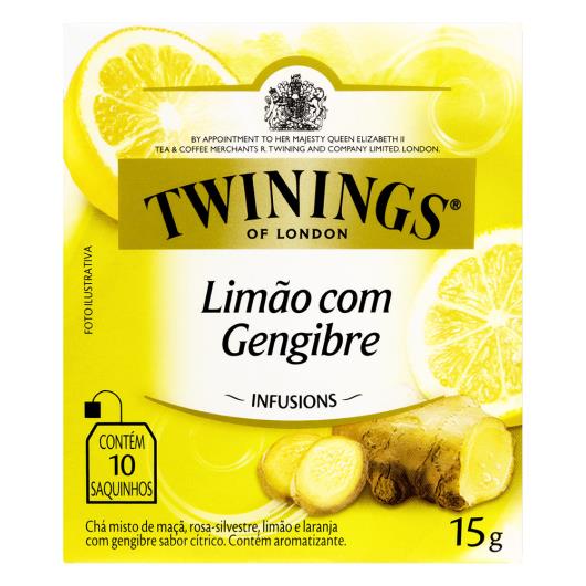 Chá Limão com Gengibre Twinings Infusions Caixa 15g 10 Unidades - Imagem em destaque