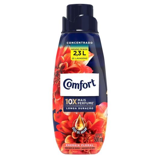 Amaciante de Roupa Concentrado Energia Floral Comfort Frasco 500ml - Imagem em destaque