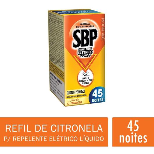 Repelente elétrico SBP 45 Noite Citronela Refil 35ml - Imagem em destaque
