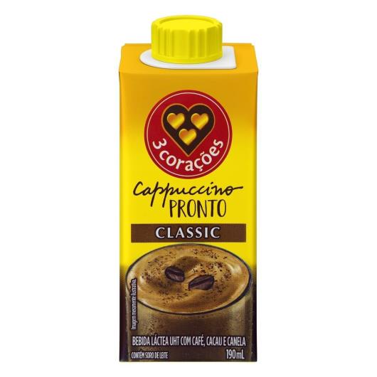 Cappuccino 3 Corações Classic Pronto Para Beber 190ml - Imagem em destaque